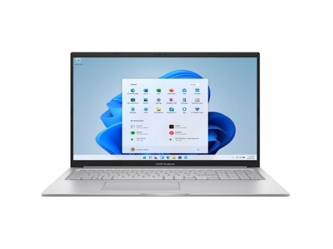 Laptop Asus Vivobook 17 F1704va Au029w (16 Gb Ram Prateado 1 Tb Ssd 17,3 Tomada Eu Qwerty Espanhol Intel)
