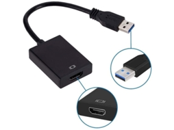 Adaptador Usb para Hdmi, 3.0/2.0 Hdmi 1080p Videografikkabel AQUAFORGE