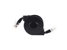 Cabo De Rede Lan Cat6 Rj45 Retrátil Ajustável Novo Preto 1m