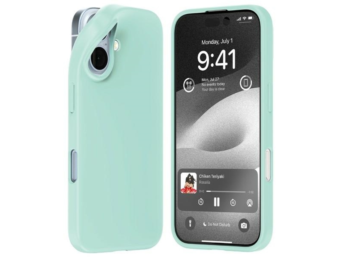 Capa Gentil para iPhone 16 MERCURY Pele Sintética Verde