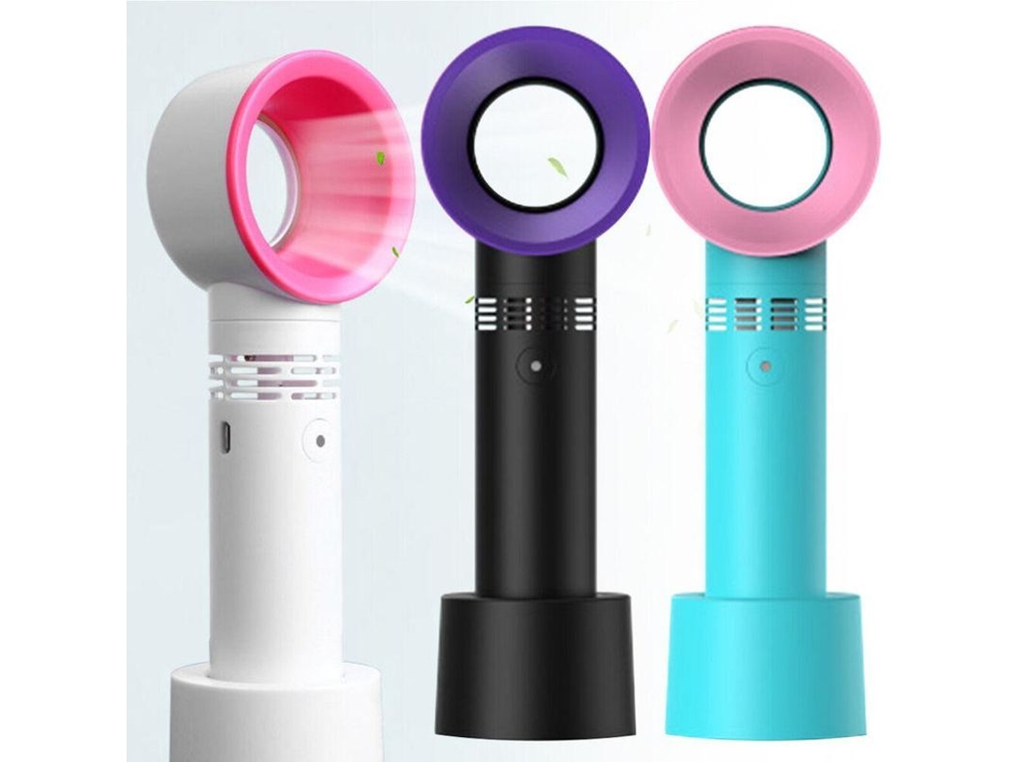 2026 vantilador Sem Lâmina Portátil Mini Usb Recarregável para Viagem com Suporte