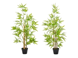 Bambu Artificial Realista 1,20m com Troncos Verdadeiros vaso Preto Incluso BTFORUS
