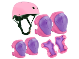 Kit Proteção De Crianças Capacete 7 Em 1 ,tamanho:s Roxo