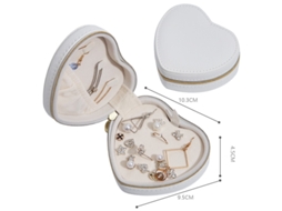 Caixa De Jóias 9,5x10,3x4,5 Cm Tapete De Pu Branco