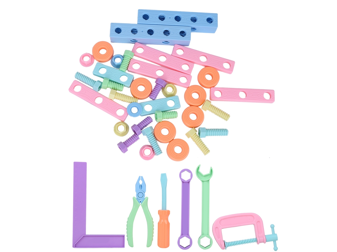 Walshlxq conjunto de Blocos Construtor Diy Manual com Parafusos Brinquedo Educativo para Crianças (108 5)