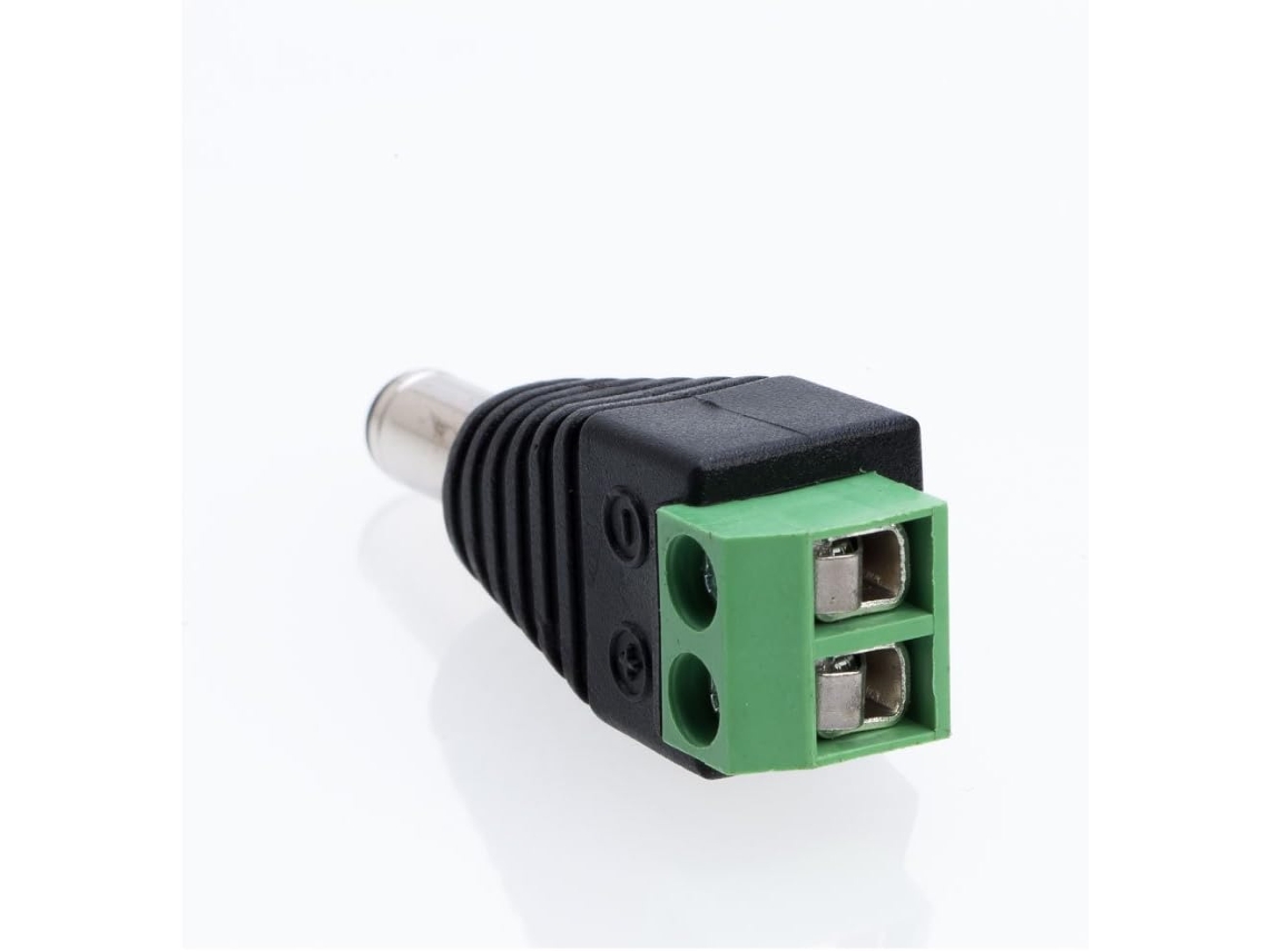 Adaptador De Alimentação Dc Masculino 5,5 Mm X 2,1 Mm Para Câmara Cctv (30 Unidades)