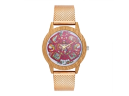 Relógio de quartzo unissex moderno com pulseira de silicone para homens e mulheres (ouro rosa)