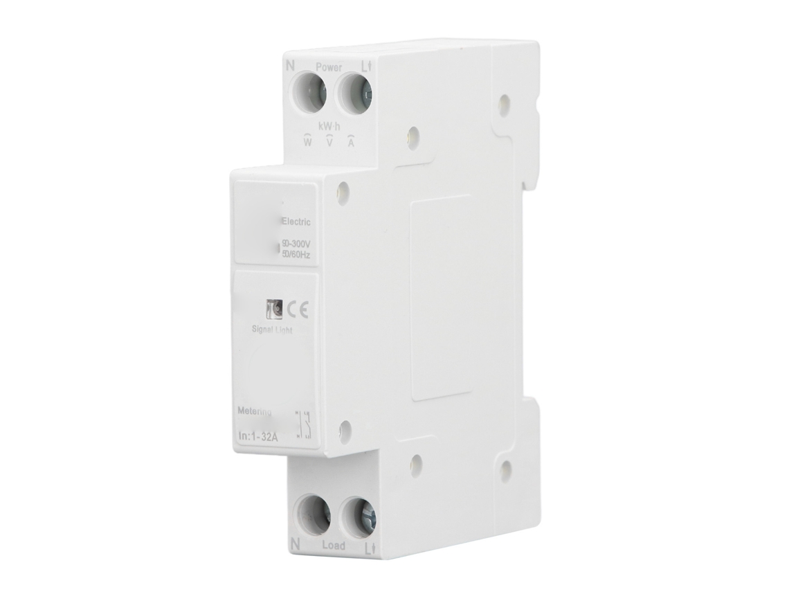 Disjuntor Inteligente Zigbee Com Controle Remoto App E Medição Din Rail Ac90-300v 32a