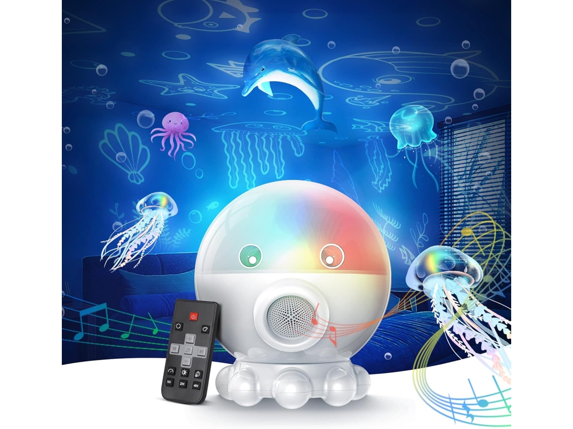 Projetor de Luz Noturna para Crianças, Brinquedo para Meninas e Meninos, Projeção de Estrelas, Lua e Mar para Meninas de 2 a 10 Anos BRILVIBERA