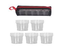 Caixa de Temperos para Camping 5pcs 40ml Preto