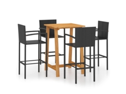Garden Bar Set, Garden Bar Sets Vidaxl Preto Madeira De Acácia (n/a)
