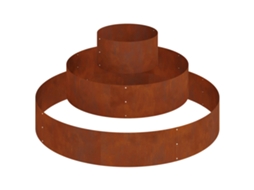 Floreira - Vaso de Jardim Castanho 120 X 120 X 20 Cm HARLANV1