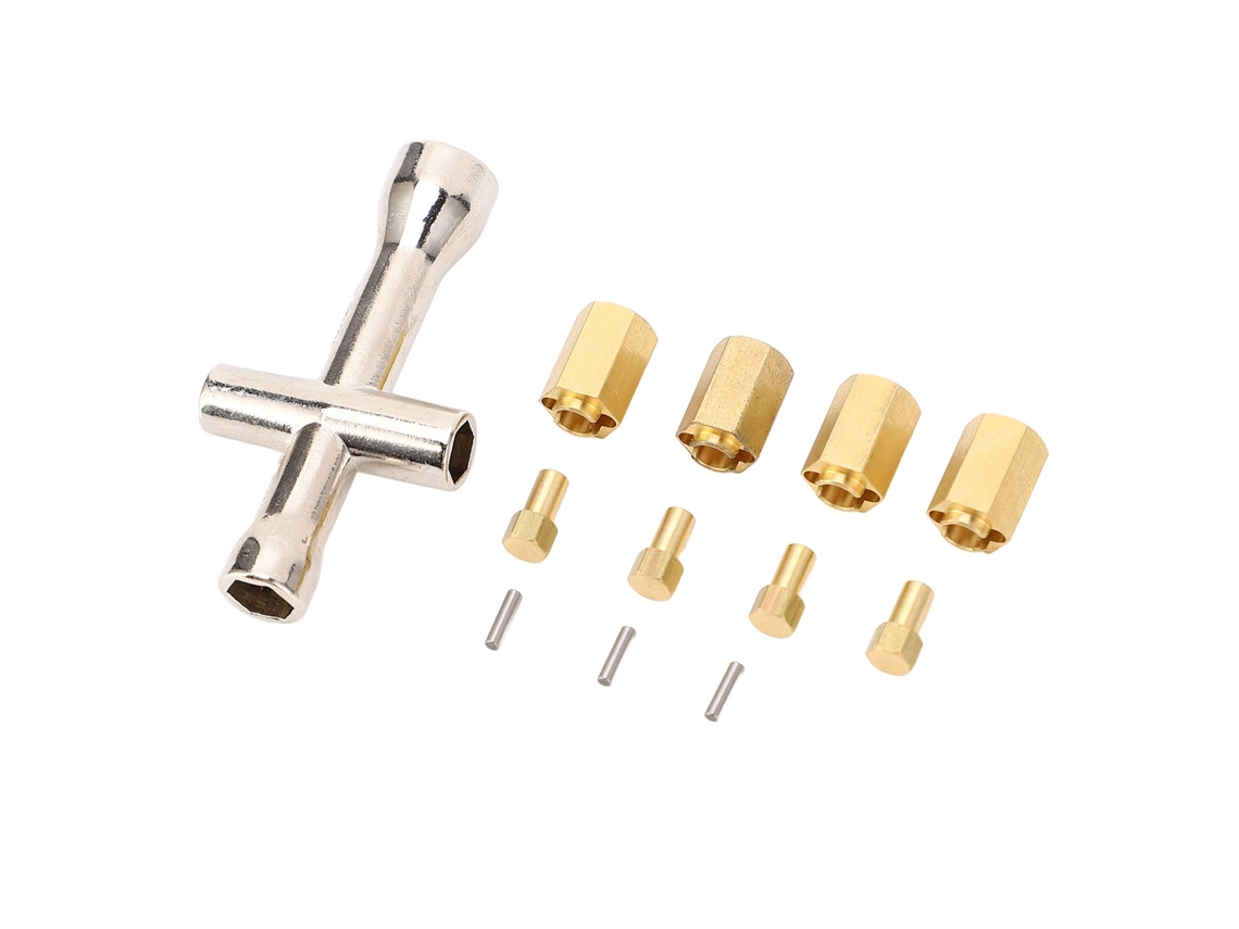 Adaptador de cubo hexagonal de latão de 10 mm para carros RC, extensor antivibração, conjunto combinado de fácil instalação