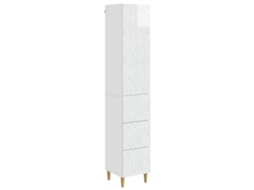 Maison Exclusive - Conjunto De Gabinete 2 Unid. 33 X 34,5 X 90 Cm Branco Brilhante
