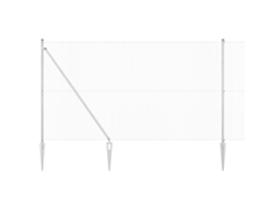 Conjunto 1 Painéis De Cerca Vidaxl Prateado Aço (10 X 1,6 M)
