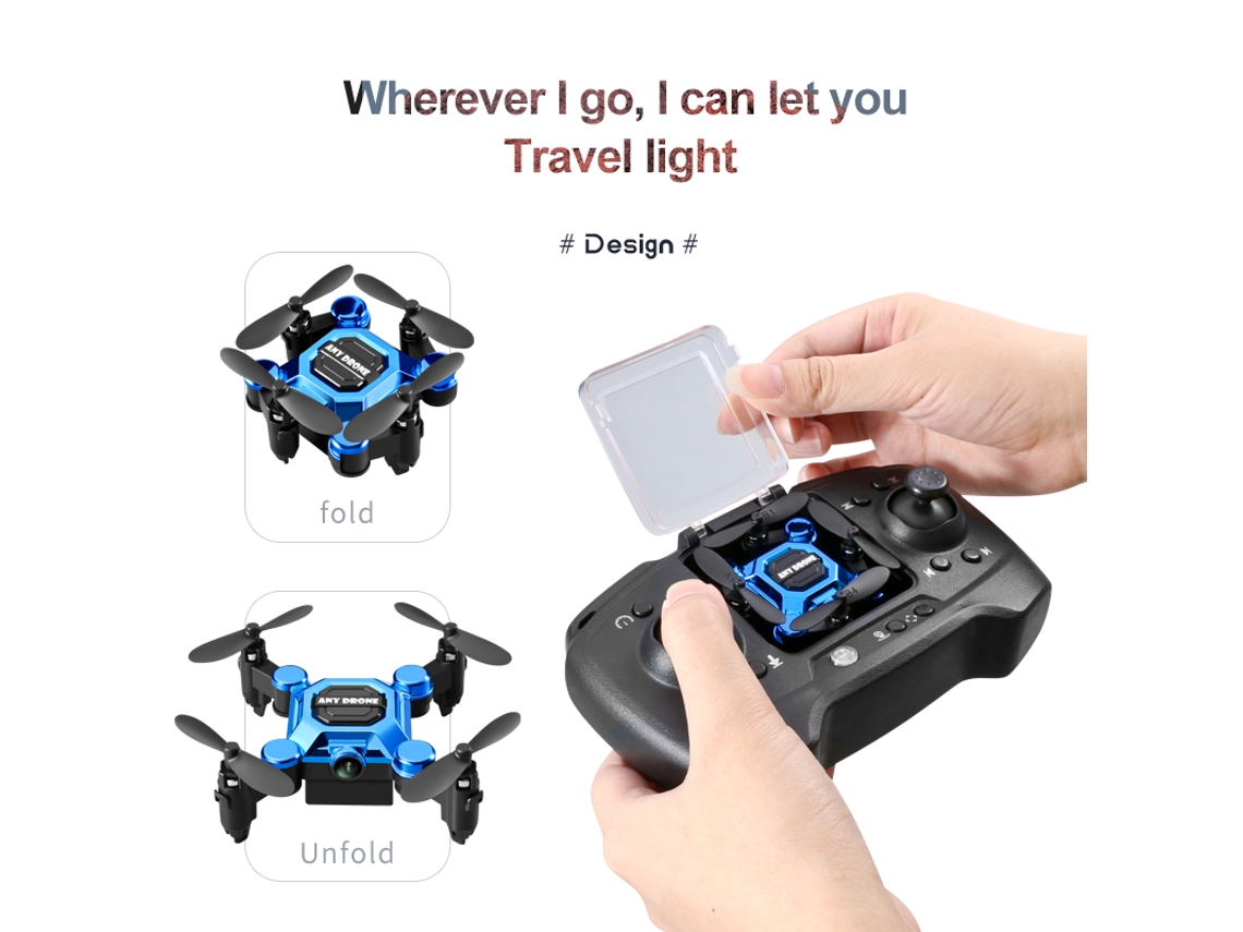 Mini Drone Dobrável Aeronave Portátil de Altitude Fixa para Crianças 3 Baterias Duração Da Bateria: 10 Min Ouro YIZHOOD