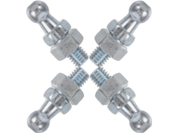 Conjunto De 4 Suportes Hidráulicos Ferro Galvanizado Com Cabeça Esférica E Ajuste Altura Para Letreiros Caixas Luz, Na