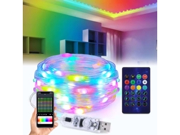 Fita Led, 10 M, Rgbic, Comando Remoto, App, Para Decoração De Móveis, Televisão, Prateleiras E Ambientes Internos