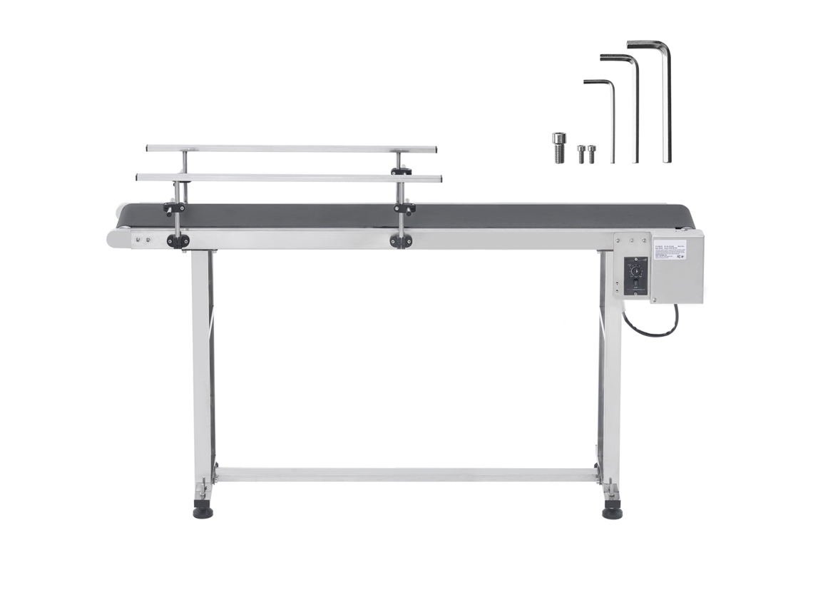 Correia Transportadora Succebuy Em Aço Inoxidável Pvc 1498,6 X 398,8 Mm Com Corrimão Duplo