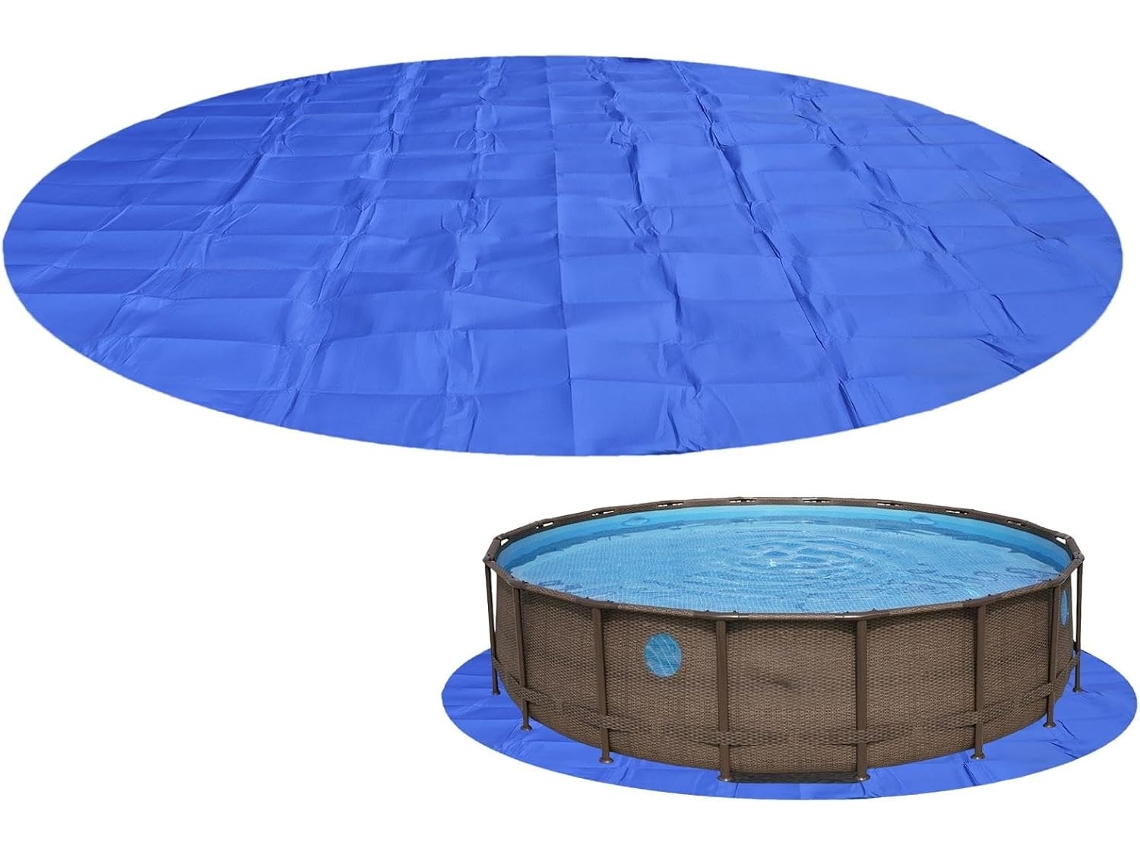 Tapete Para Piscina, Capa Para Piscina - Lona Grossa E Redonda Para O Fundo Da Piscina, Tapete Resistente.