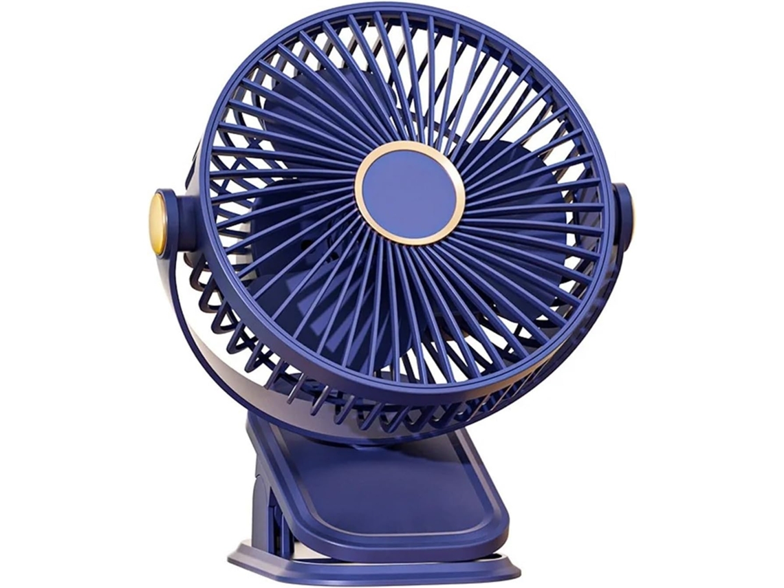 Ventilador De Painel Com Duas Cabeças, Ventilador Portátil Recarregável Via Usb, Clipe Para Dormitório Com Luz Noturna