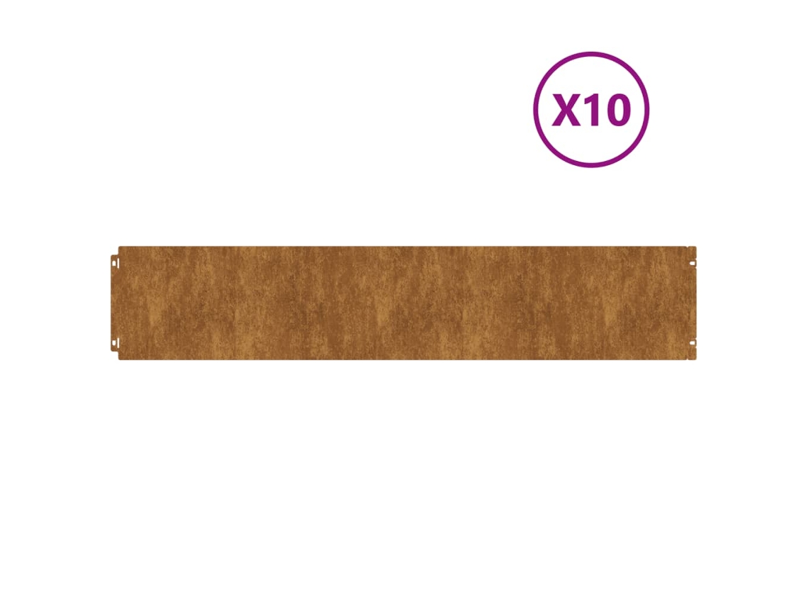 Lawn Edging, Lawn Edgings Vidaxl Marrom Aço (20 X 103 Cm)