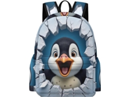 Mochila Escolar Com Estampa Pinguim Para Meninos, 2º Ano, Estilo Animal Adolescentes De 10 Anos, Impermeável,