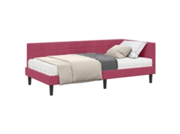 Estrutura de Cama de Canto com Colchão 2 Pcs Veludo Verde MAISON EXCLUSIVE