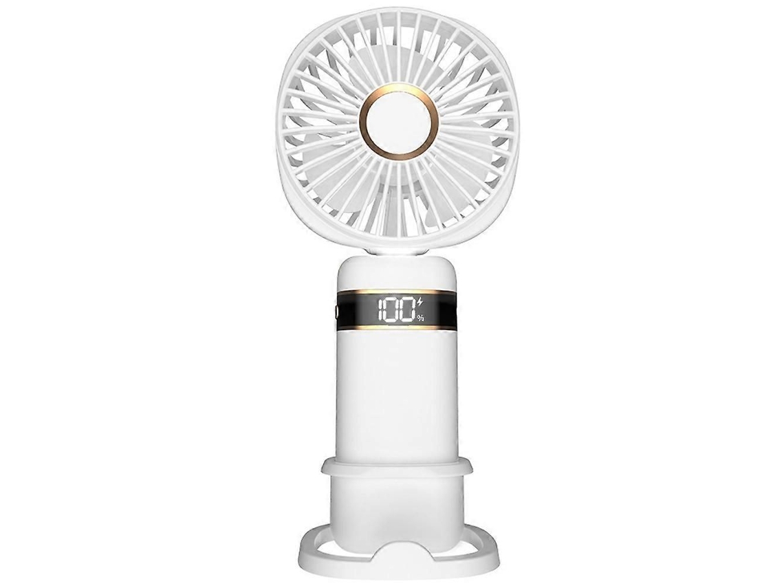Ventilador Portátil Doméstico Com Display Em Suporte De Mesa Mão Mini Ve Ntilador Recarregável