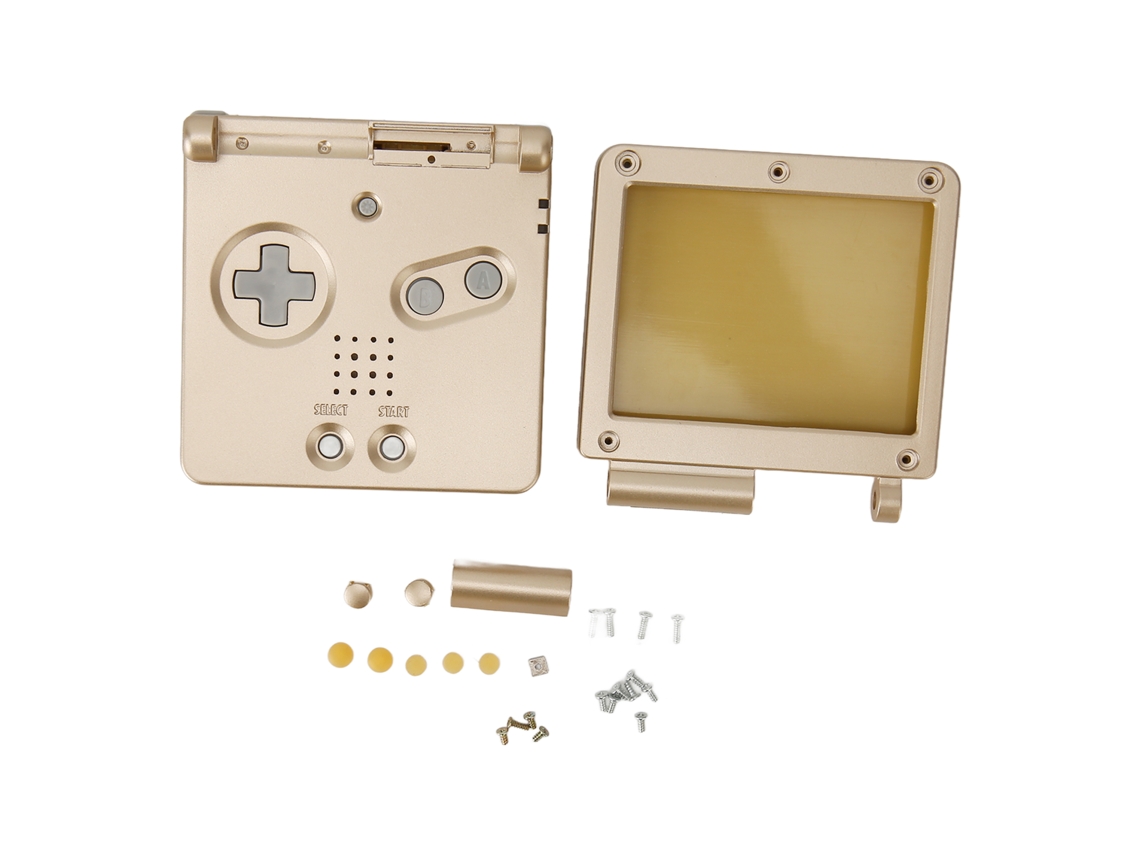 Capa Completa Gba Sp Ouro Com Botões