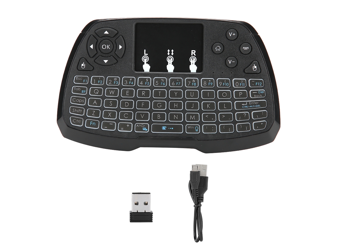Aetheria teclado Mini Gamer com Retroiluminação e Touchpad, Acessório para Jogos, Preto