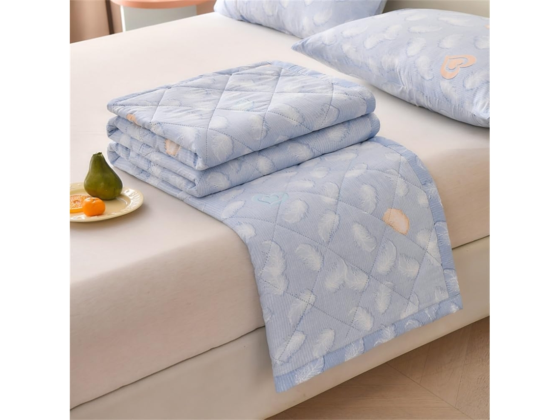 Colcha Acolchoada Fansu Capa de Cama Manta para Ar Condicionado Edredom Microfibra Conjunto Sofá Estampada Tod