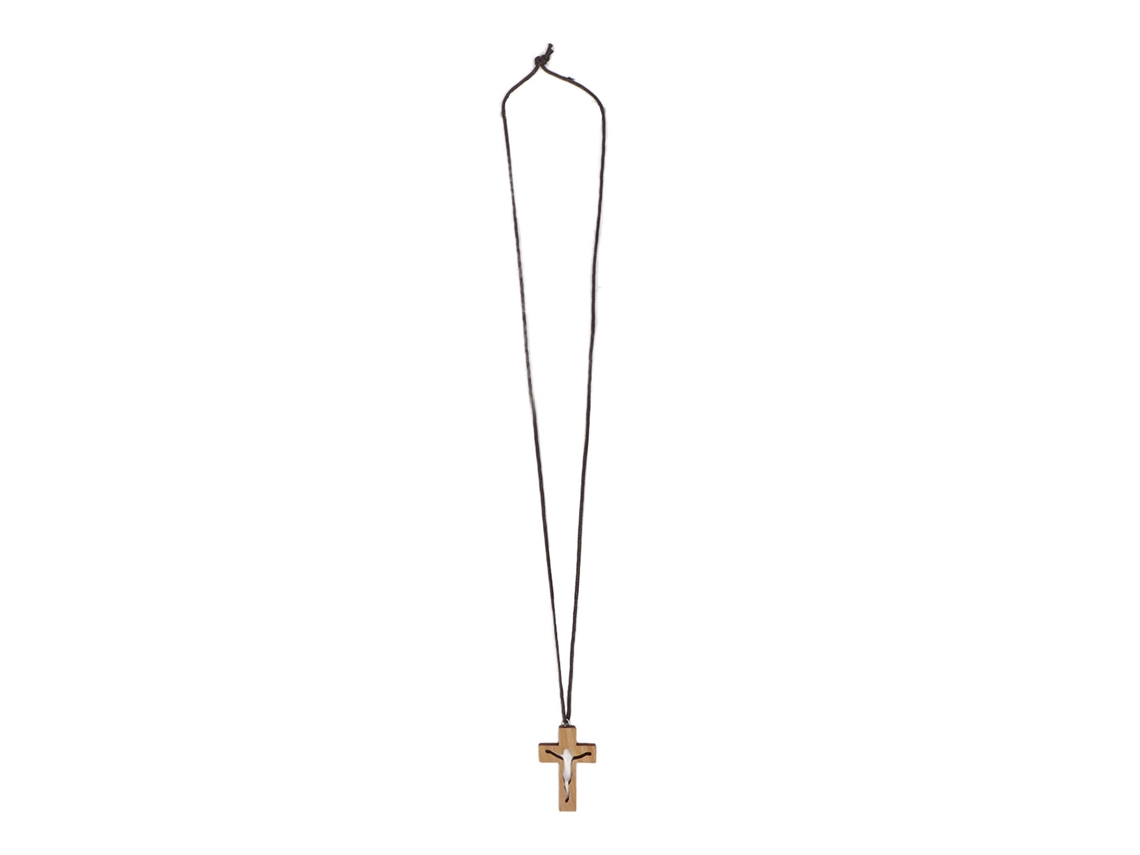 Colgante De Cruz De Madera Artesanal Collar De Cruz Hueca Para Hombre Y Mujer Lucky Healthy Regalo