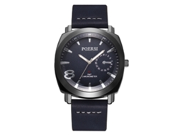 Reloj De Negocios Masculino De Moda Con Correa De Pu Reloj Casual Simple Azul