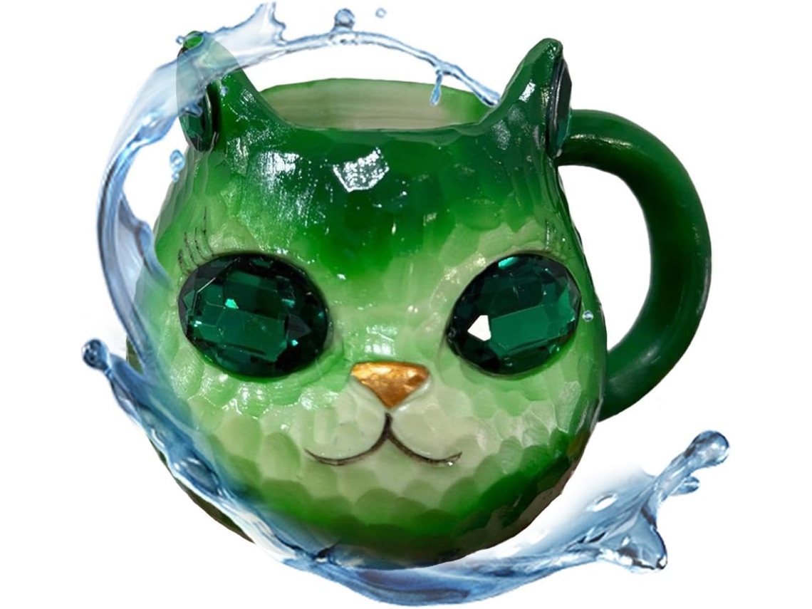Caneca De Resina Com Gatinho Fofo