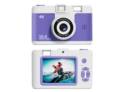 Câmara Digital Tela De 2,4 Polegadas, 50mp, Zoom De 16x (roxa - Cartão De 32g) Cuich