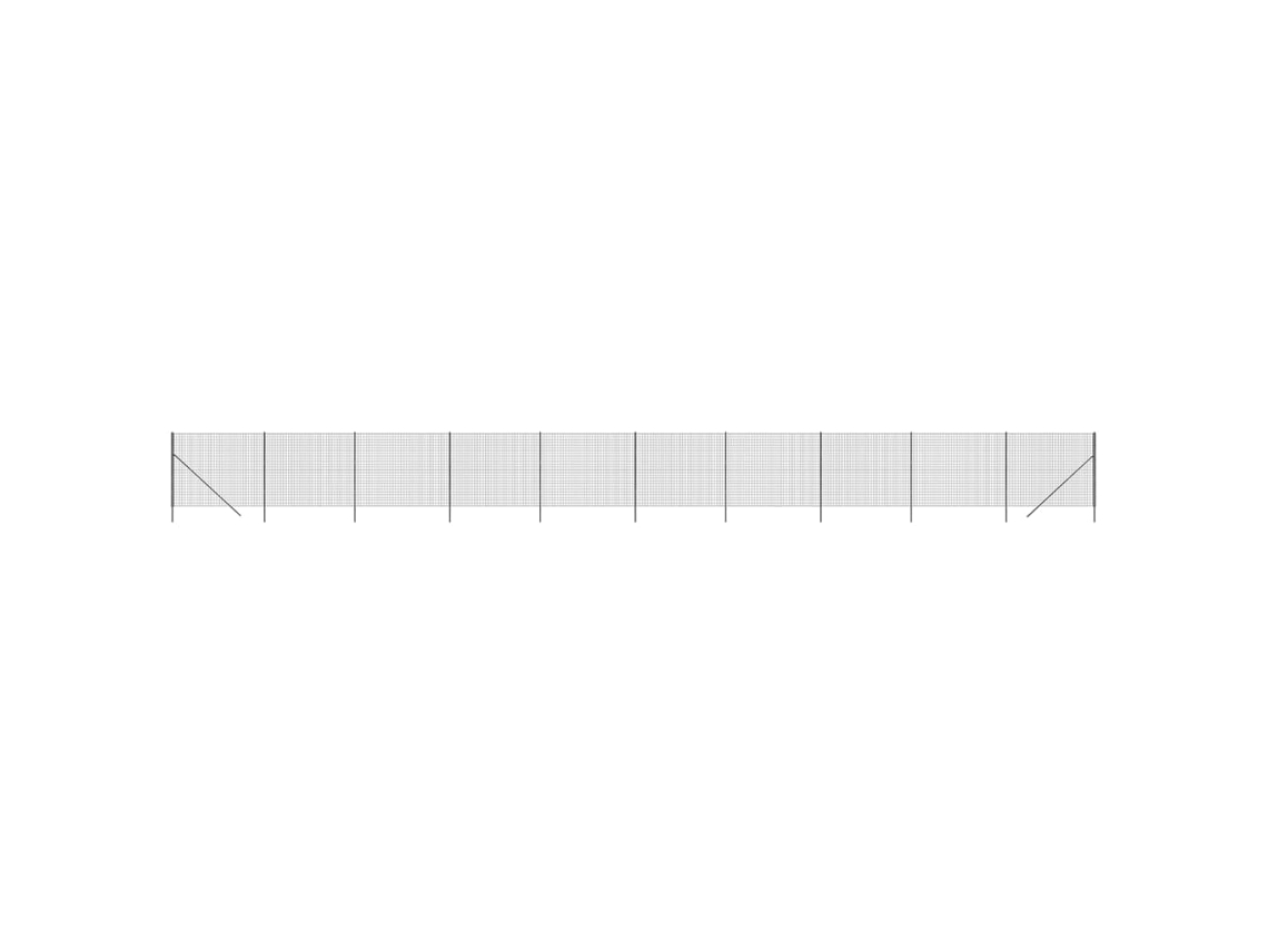 Cerca de Malha de Arame 1.8X25 M Aço Galvanizado Antracite VIDAXL