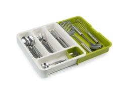 organizador de Gaveta para Talheres Expandível, Ajustável Branco/verde