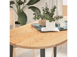 Vidaxl Tampo De Mesa 120x60x2 Cm Madeira De Carvalho Maciça Oval