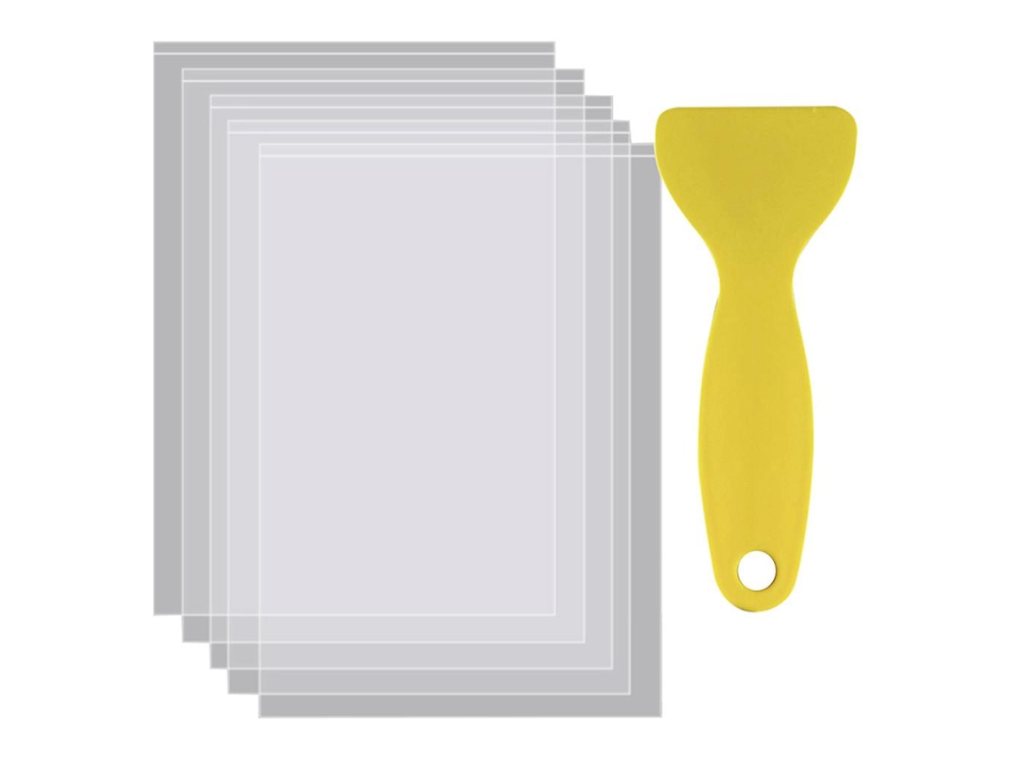 Filme De Liberação De 6pcs Fep Para Impressora 3d Uv 140x200mm 0,15mm De Espessura Com Espátula
