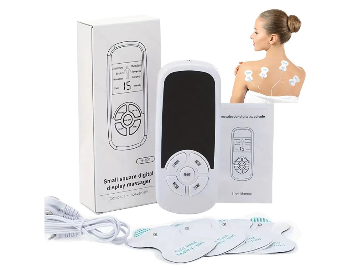 Massageador Corporal Digital Multifuncional Com Estimulador Eletromuscular De Pulso