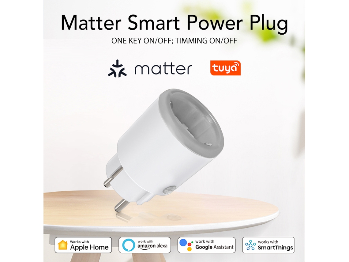 Yuru plugue Inteligente Tuya Wifi 16a Medidor de Energia Controle App Alexa Home Automation