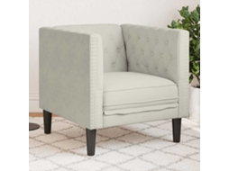 Vidaxl Sofá Chesterfield Veludo Creme