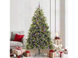 Vidaxl Árvore De Natal Artificial Articulada Com Cones Verde 210 Cm