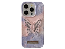 Suporte Casa Para Iphone 15 Pro Max Pele Sintética Rosa