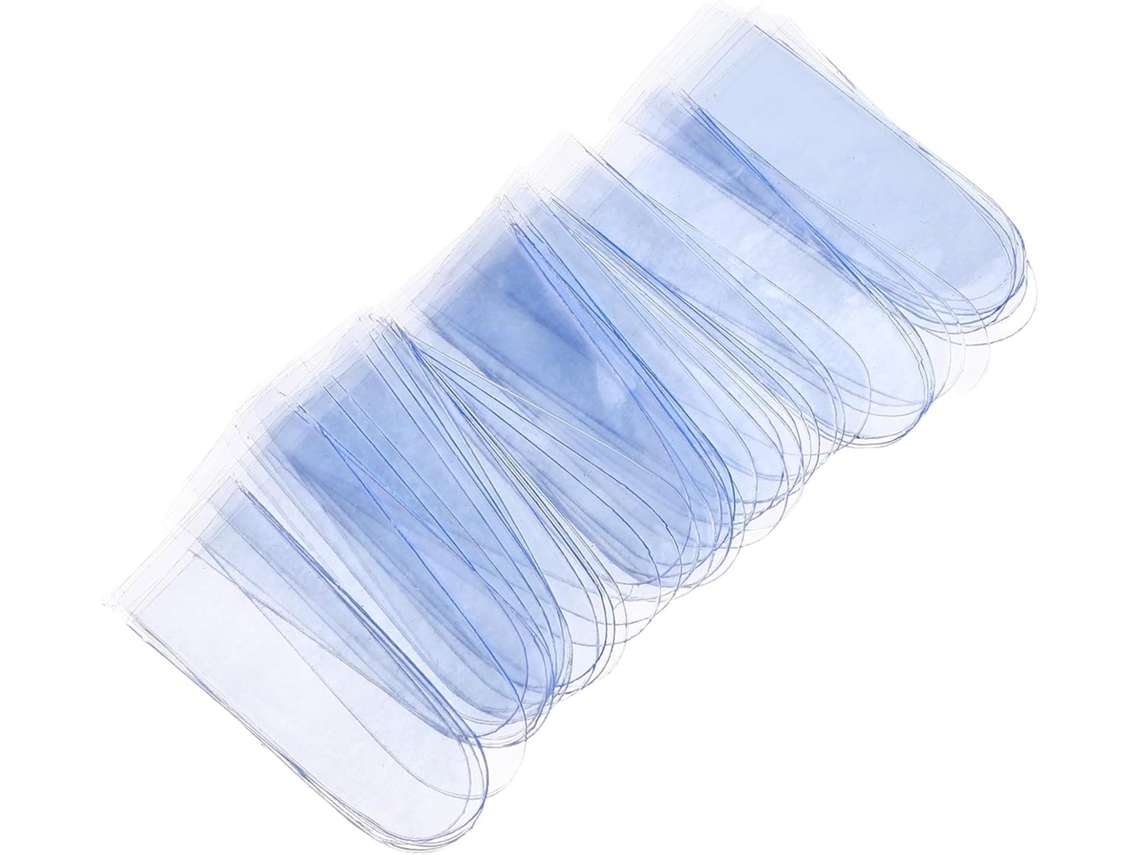 Conjunto de 50 elásticos de cabelo em PP para casos de queda de cabelo, com protetores de tecido anti-corte, fáceis de usar.