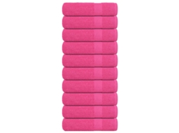 Vidaxl Toalhas De Banho Frogn 10 Pcs 100x150 Cm 360 G/m² Rosa