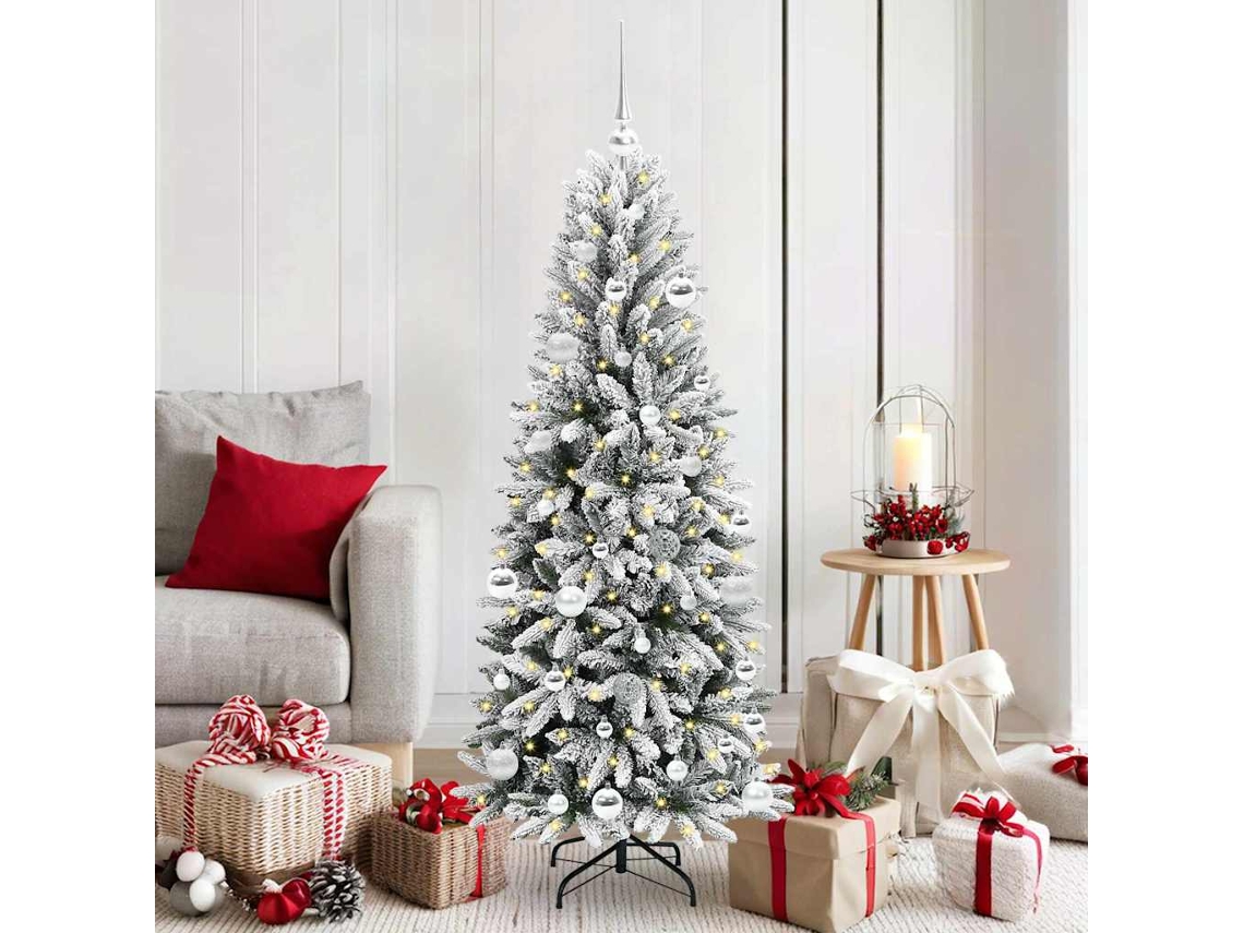 Vidaxl Árvore De Natal Artificial Com 150 Leds Branco 150 Cm