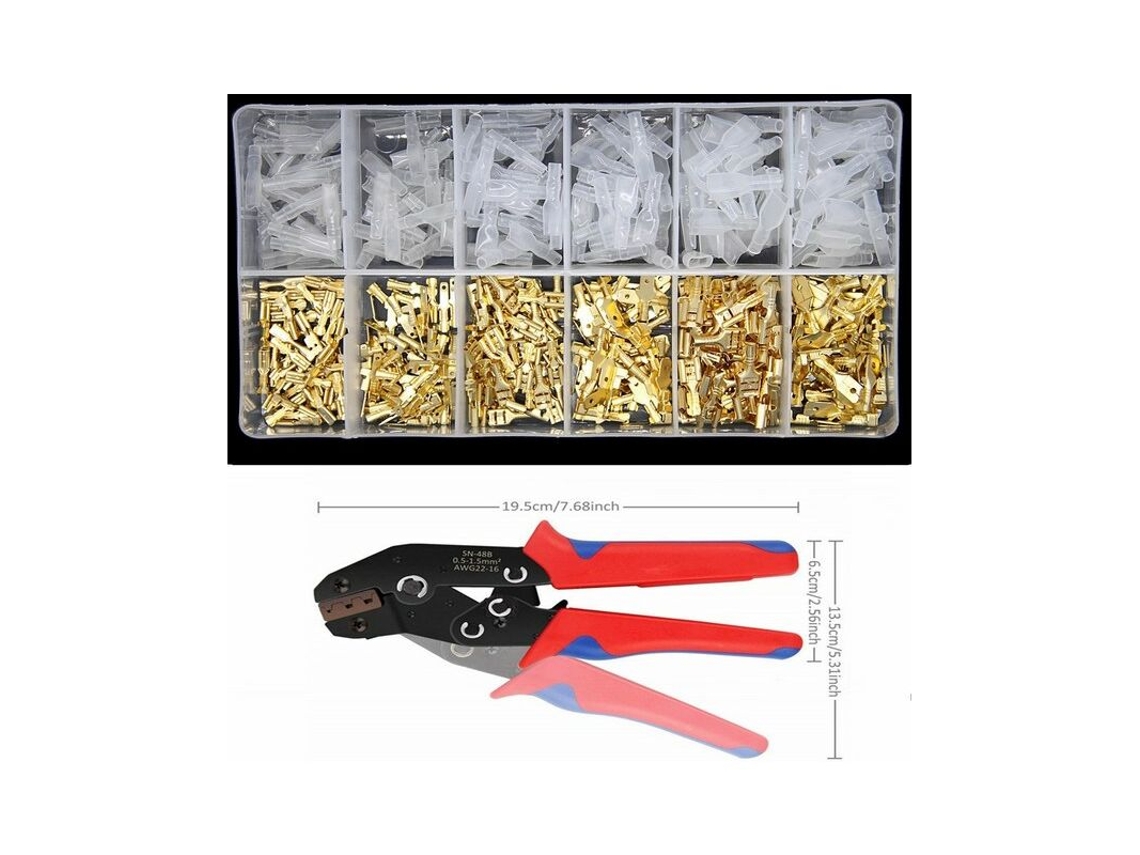 Alicate de Crimpagem AQUAFORGE Profissional com Suporte para Terminais 450