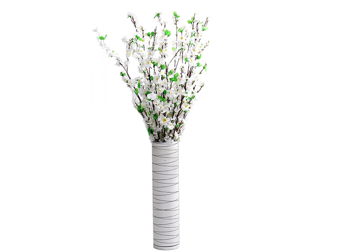 Flor de Pêssego Artificial de Seda LAXISCREED